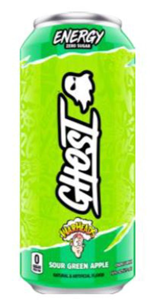 Ghost Warheads Sour Green Apple 16 Oz Energy Cans (Pack Of 12)