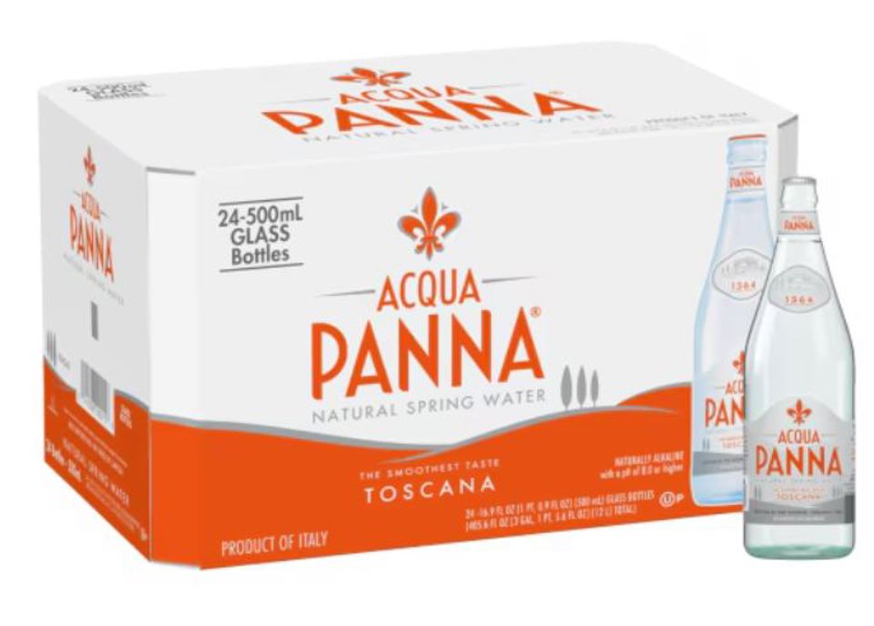 Acqua Panna 500 ml (16.9 oz.) Plastic Bottles Natural Bottle-Case of 24