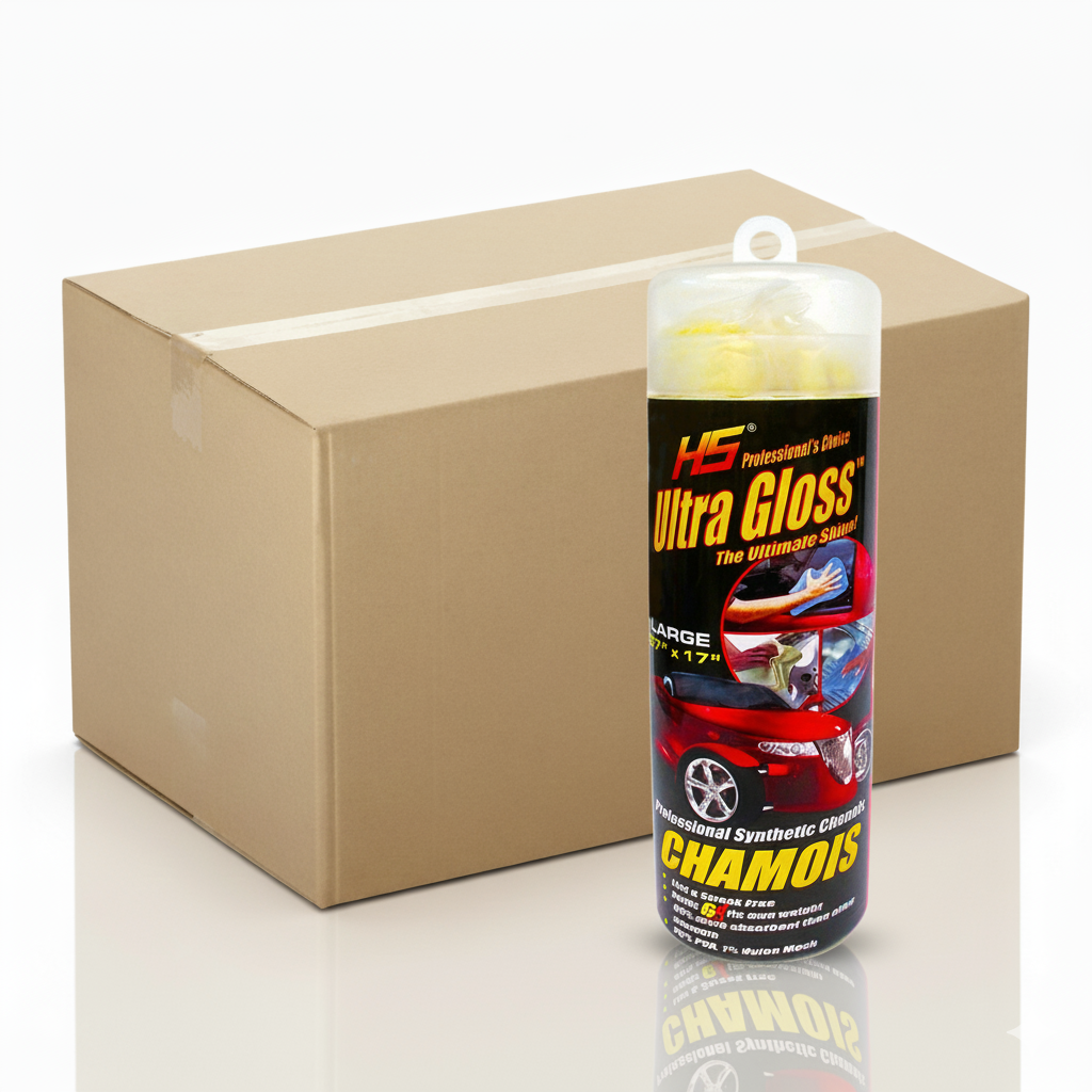 Hs Ultra Gloss N/A Cleaning Tools Synthetic Chamois 27"X17" Yellow Case of 12