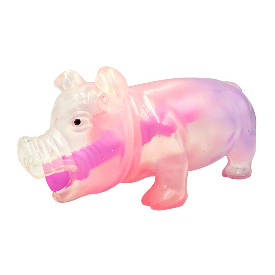 Animolds Squeeze Me Clear Piggie 8".