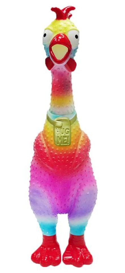 Animolds Squeeze Me Chicken Hug Me Tie Dye 27.5"