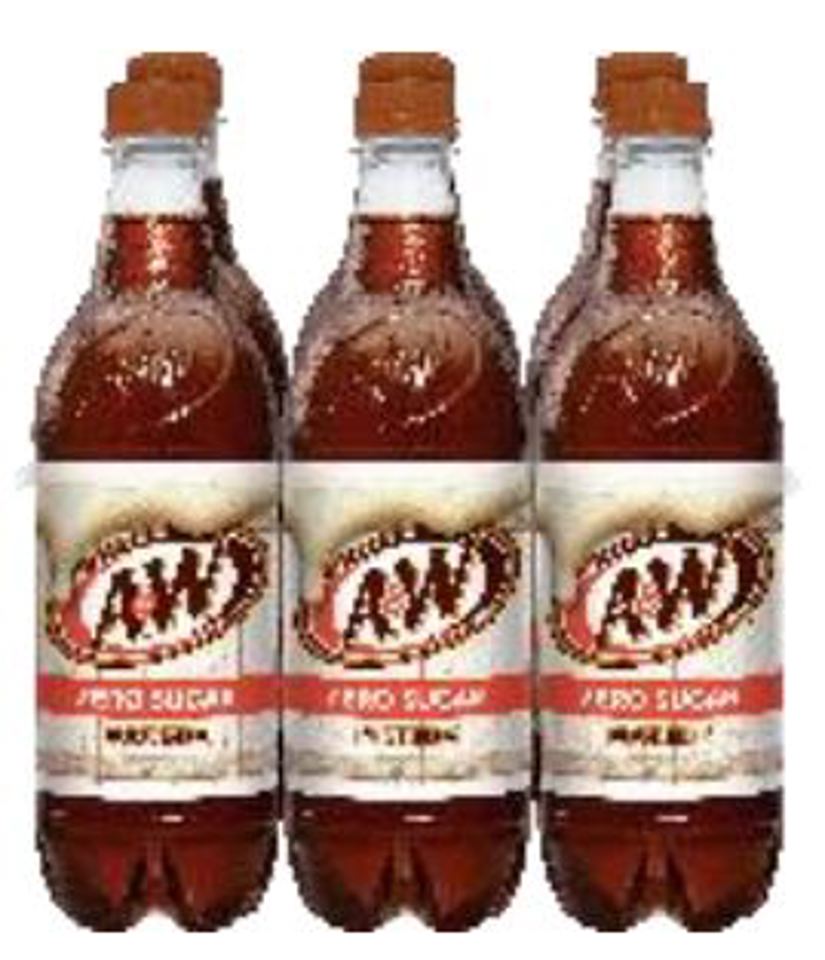 A&W Root Beer Zero Sugar 16.9 Oz Bottles (6pkx4)