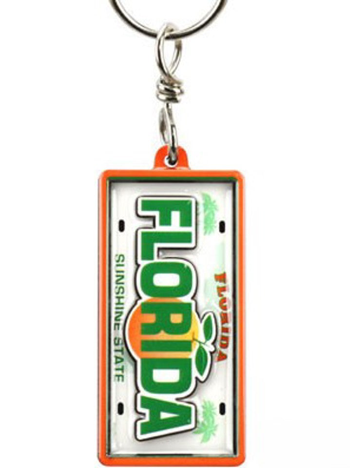 KeyChains Florida MDF License Plate 2 Layer