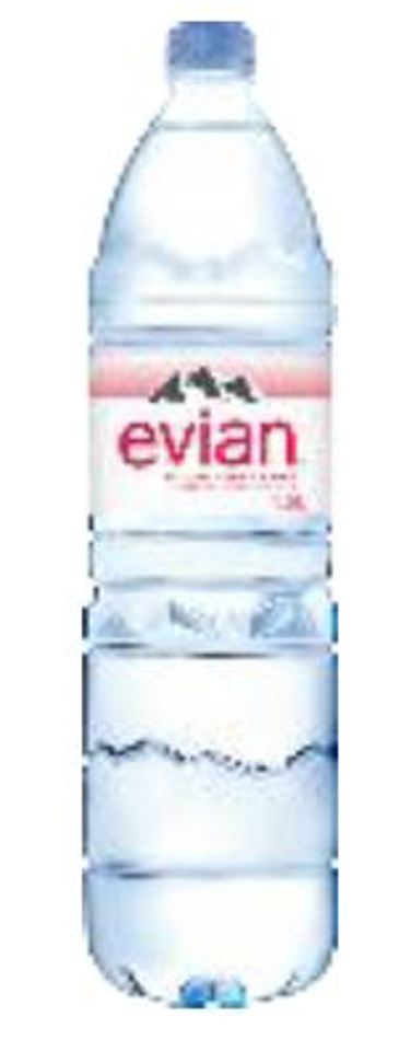 Evian Natural 1.5 L Spring Water Bottles (Pack Of 12)