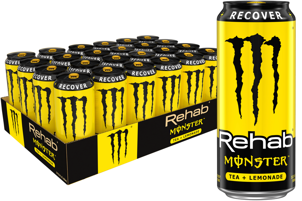 Monster Rehab Tea + Lemonade, 15.5 oz. Cans, Pack of 24