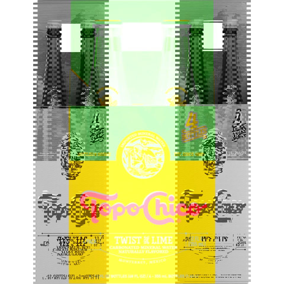 Topo Chico Twist of Lime Bottle 12oz Pack of 04