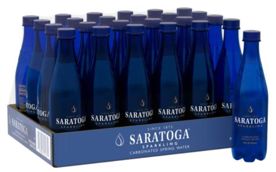 Saratoga Sparkling Spring Water Carbonated 16 Fl Oz Plastic Bottle (Pack of 24)