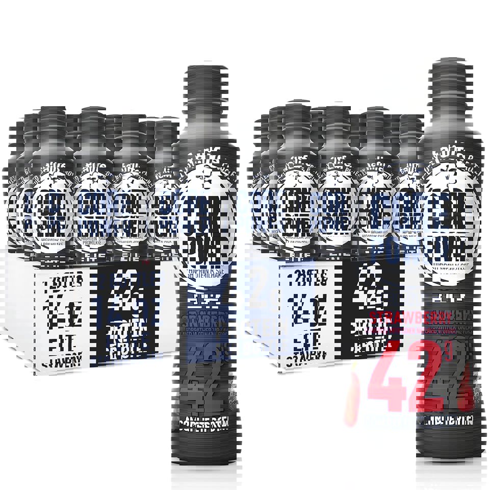Core Power Elite Strawberry 42g Protein Shake, 14 oz.Pack of 12
