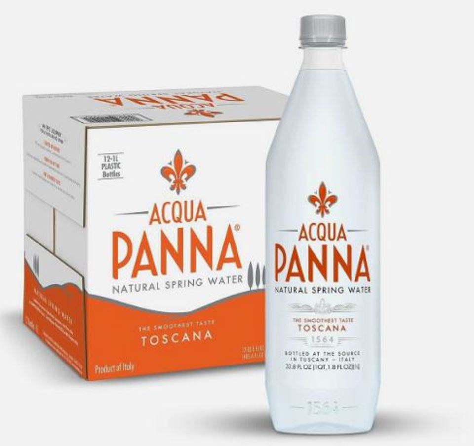 Acqua Panna 1 Liter (33.8 oz.) Plastic Bottles Natural - Case of 12