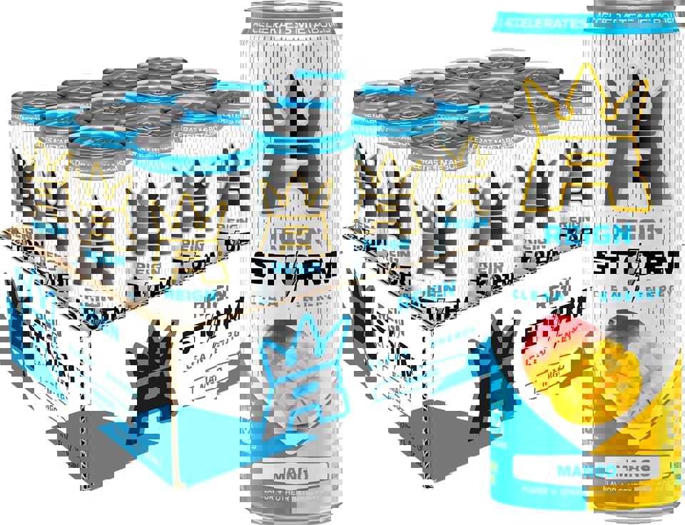 Reign Storm,Mango, 12 oz. Cans Pack of 12