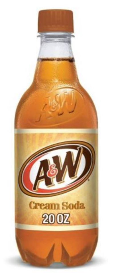 A&W Cream Soda 20 Oz Bottles (Pack Of 24)