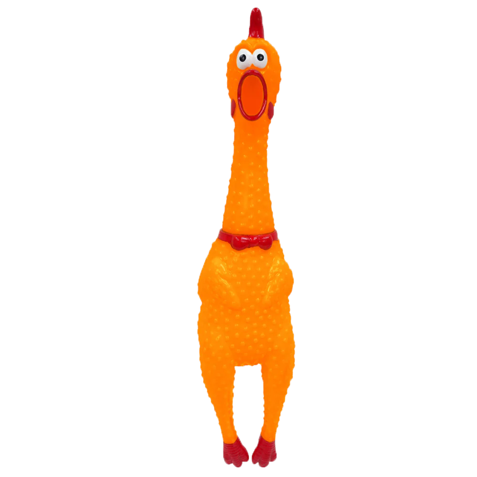 Animolds Squeeze Me Chicken Crazy Screaming 13.7"