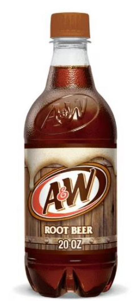 A&W Root Beer 20 Oz Bottles (Pack Of 24)