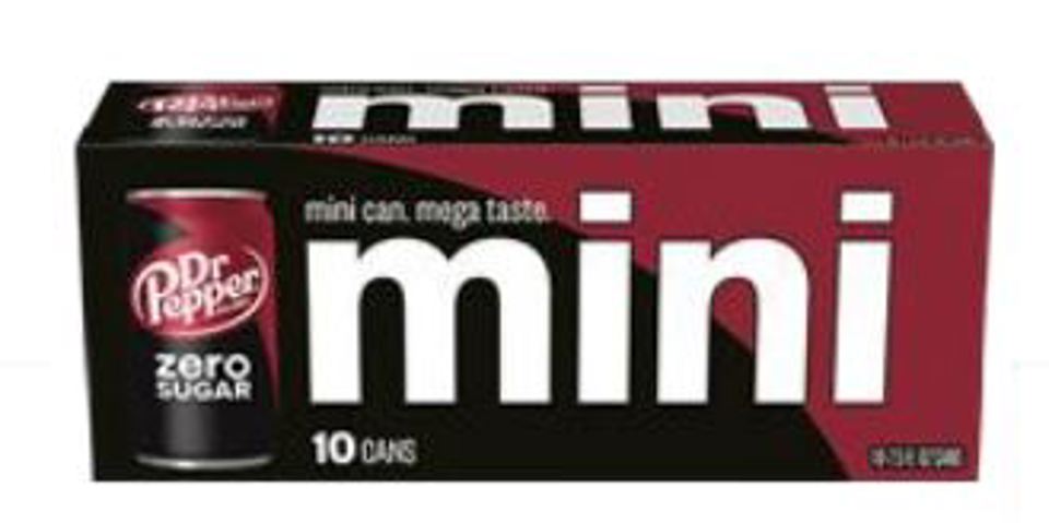 Dr Pepper Zero Sugar 7.5 Oz Mini Cans (10pkx3)