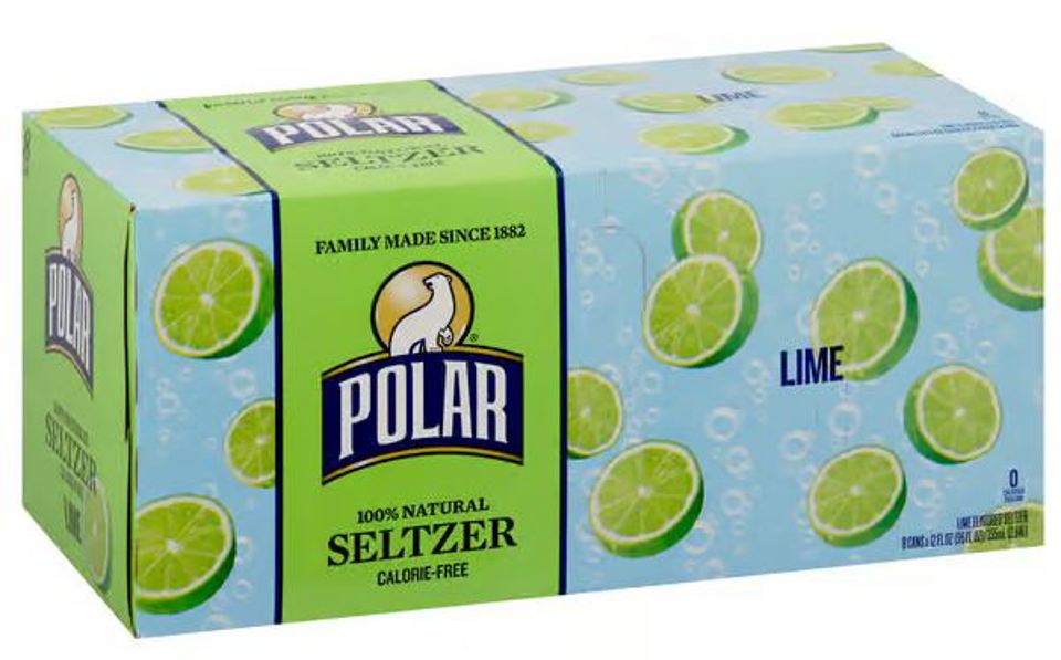 Polar Lime 12 Oz Sparkling Seltzer Cans 8pkx3 (Pack Of 24)