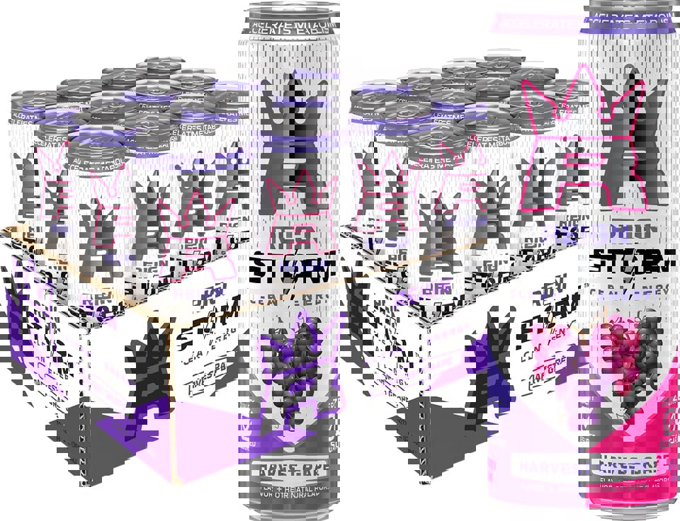 Reign Storm, Harvest Grape, 12 oz. Cans Pack of 12