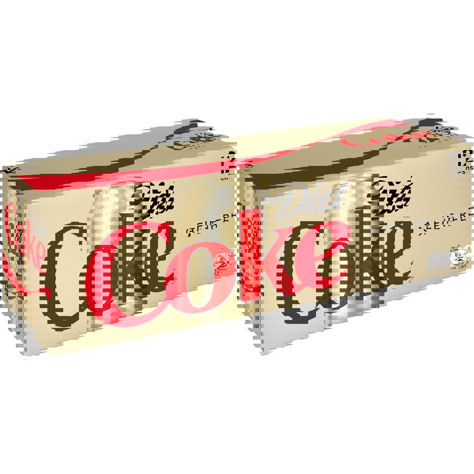 Coca Cola Diet Caffeine Free Slim Cans 12oz. Pack of 12