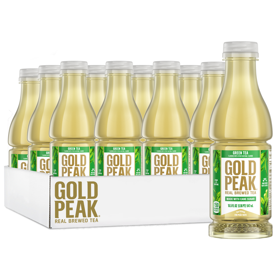 Gold Peak Green Tea 18.5 oz. Bottles, Pack of 12