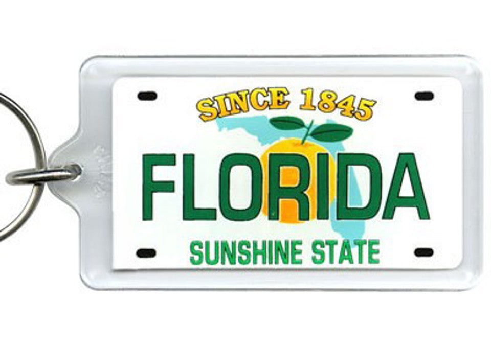 KeyChains Florida Metal License Plate 2.2"