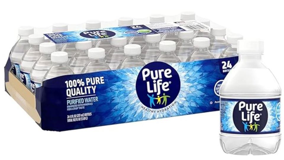 Pure Life Purified Water 8 Fl Oz Plastic Bottle (Pack of 24)