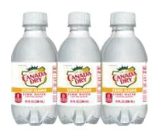 Canada Dry Tonic Water Zero Sugar 10oz L Bottles Bellyband4x6pk (Pack Of 24)