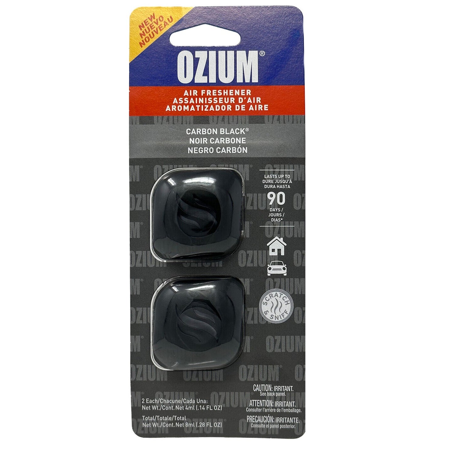Ozium  Carbon Black Vent Clip Car Air Freshener (2 Pack)