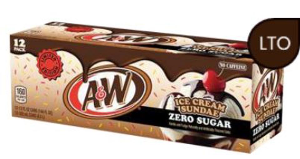 A&W Ice Cream Sundae Zero Sugar 12 Oz Cans (12pkx2)