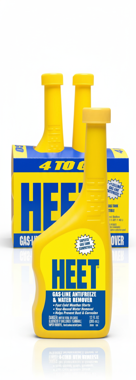 Heet Yellow Gas-Line Antifreeze & Water Remover 12 oz. Case 4