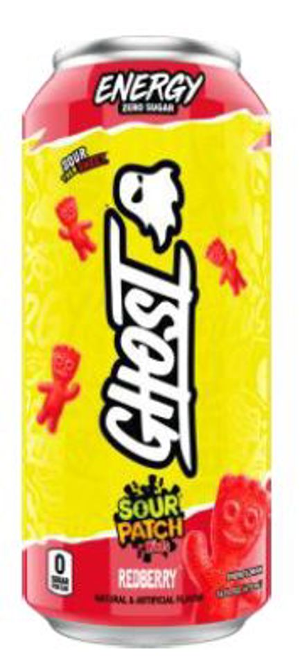 Ghost Sour Patch Kids Redberry 16 Oz Energy Cans (Pack Of 12)