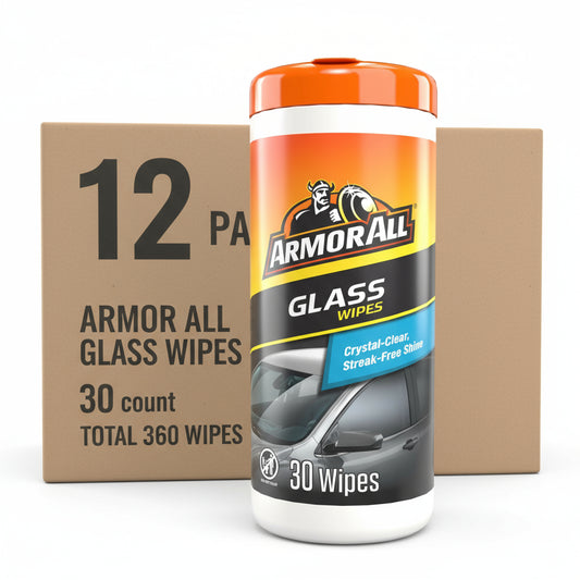 Armor All Glass Wipes 30 Ct Case of 12