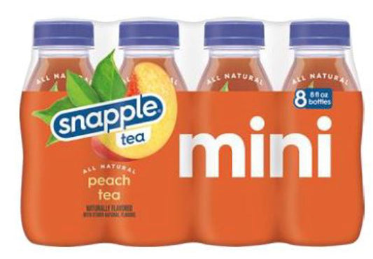 Snapple Tea Peach 8 Oz Bottles Mini (8pkx3) (Pack Of 24)