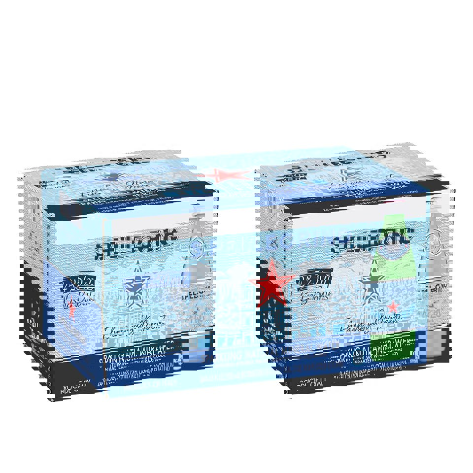 S.Pellegrino Sparkling Natural Mineral Water - 250 ml (8.4 oz.) Glass Bottle - Case of 24