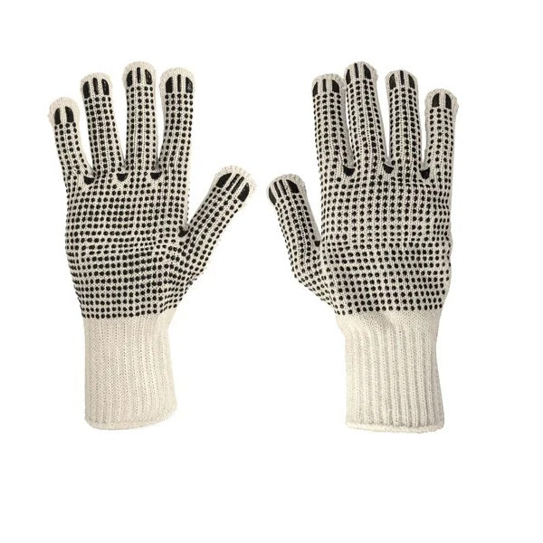 Pretul Dotted Double Sided Cotton Gloves Knitted Cuff