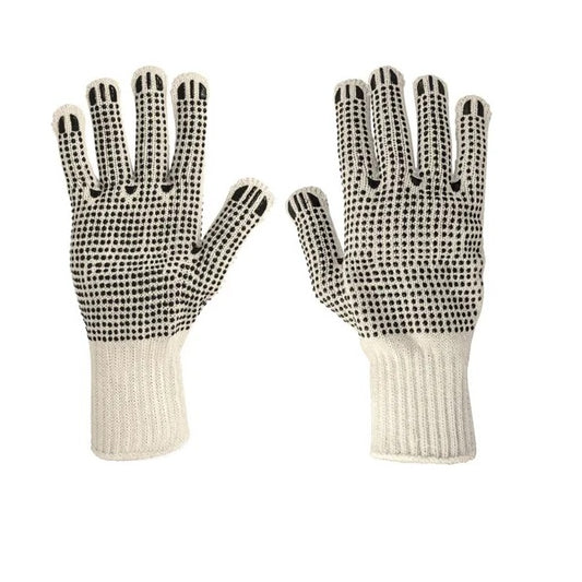 Pretul Dotted Double Sided Cotton Gloves Knitted Cuff