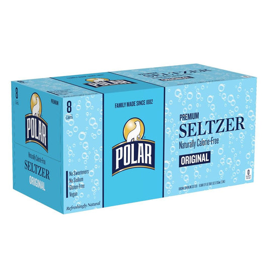 Polar Original 12 Oz Sparkling Seltzer Cans 8pkx3 (Pack Of 24)