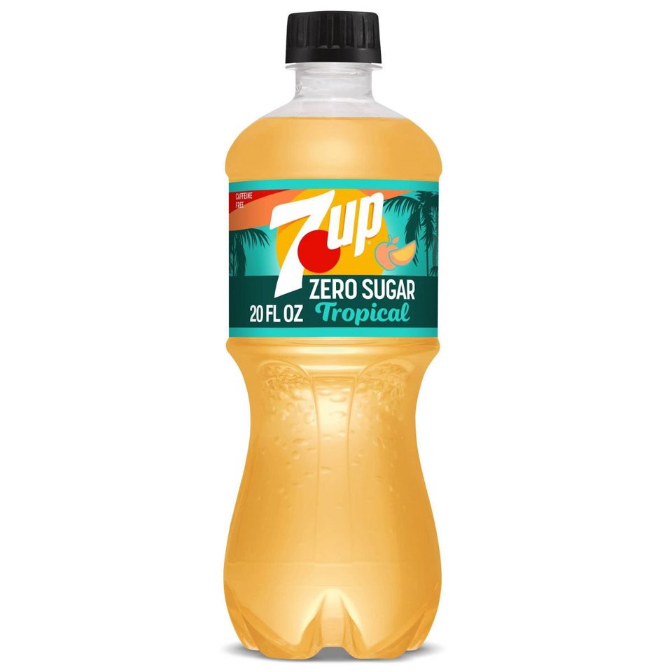 7UP Tropical Zero Sugar 20 Oz Bottles (Pack Of 24)