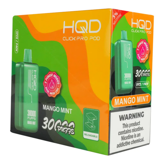 HQD Blue Razz Slushy Cuvie Click Pro Pods 30.000 Puff  Vape Disposable 5%