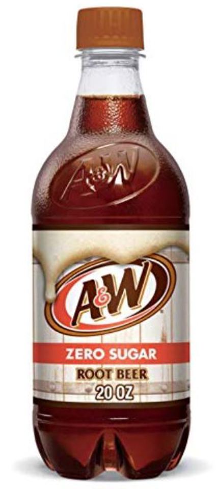 A&W Root Beer Zero Sugar 20 Oz Bottles (Pack Of 24)