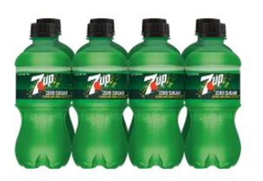 7UP Lemon Lime Zero Sugar 12 Oz Bottles Bellbands 8pkx3 (Pack Of 24)