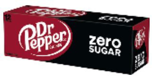 Dr Pepper Zero Sugar 12 Oz Cans (12pkx2)