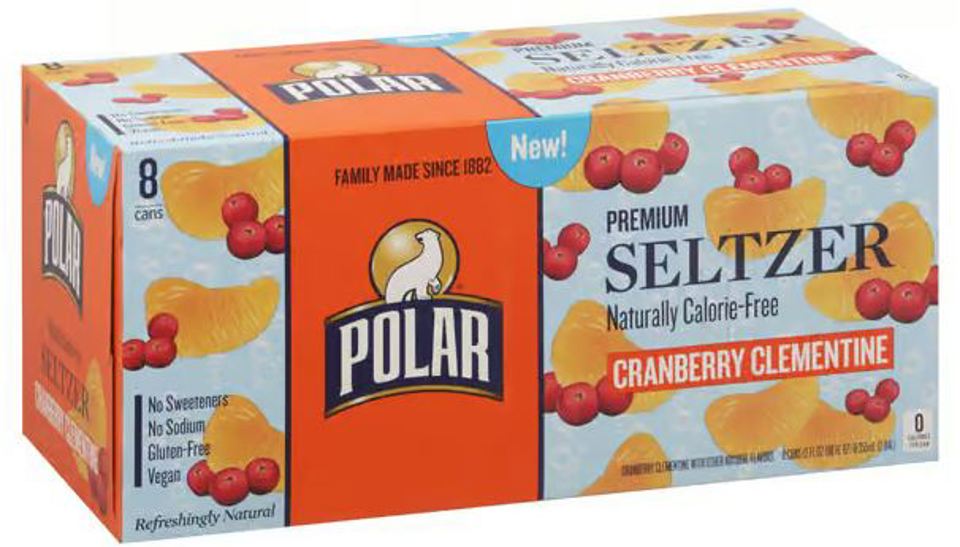 Polar Cranberry Clementine 12 Oz Sparkling Seltzer Cans 8pkx3 (Pack Of 24)