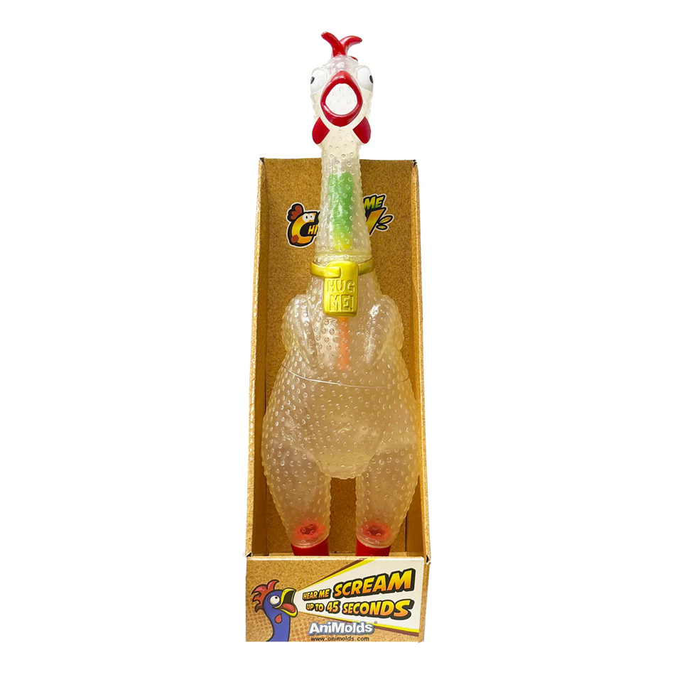 Animolds Squeeze Me Chicken Hug Me Giant Clear 27.5"
