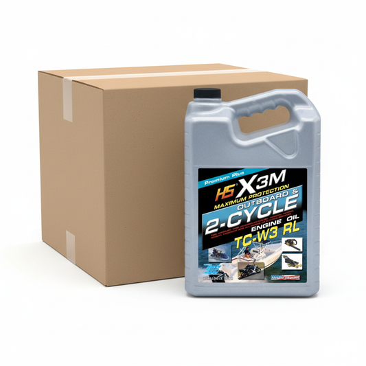 X3M Motor Oil 2 Cycle TC-W3 RL 1 Gallon Case 4