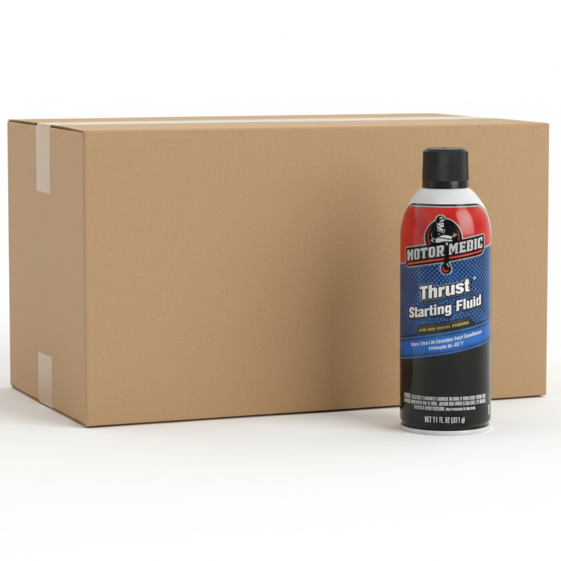 Motor Medic Thrust Starting Fluid 11 Oz. Case 12