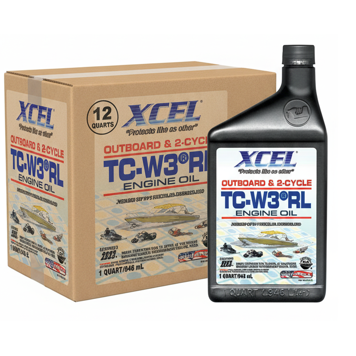 Xcel Conventional Motor Oil Tc-W3Rl  Outborard 2 Cycle 1 Qt. Case 12