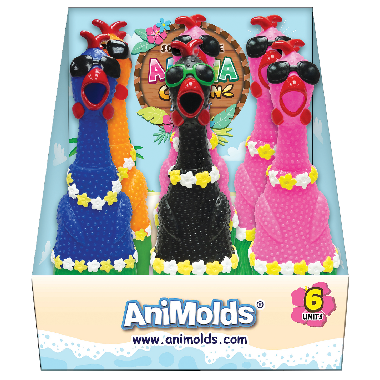 Animolds Squeeze Me Chicken Aloha  12.5"
