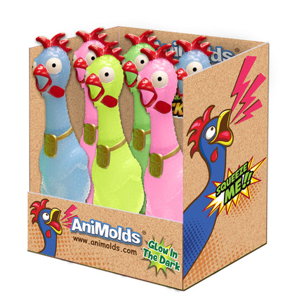 Animolds Squeeze Me Chicken Glow In The Dark 12.5"