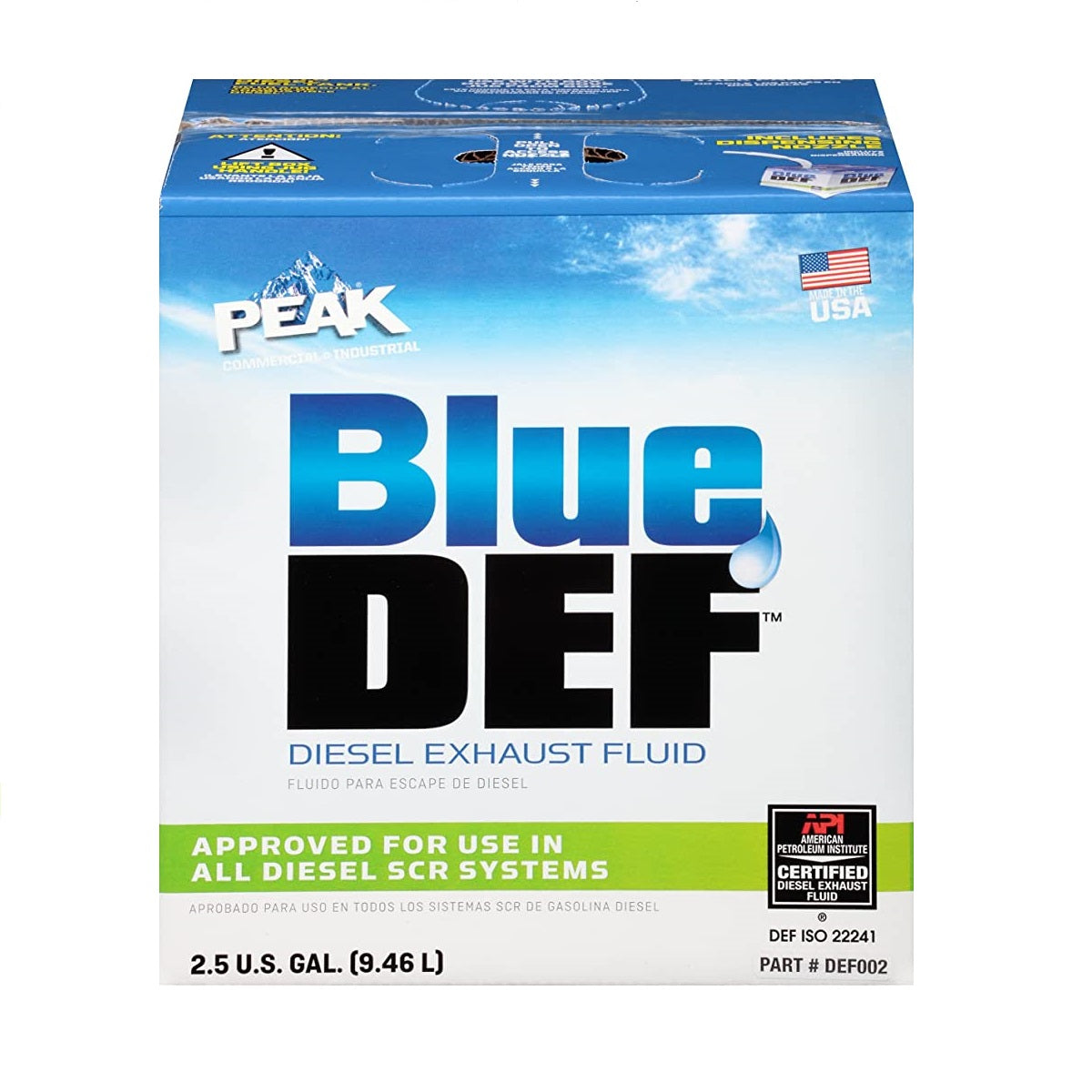 Blue DEF 2.5 Gallons Peak Blue DEF Diesel Exhaust Fluid