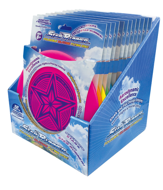 StarRunner Foldable Silicone Flying Disc 12 pc