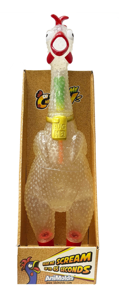 Animolds Squeeze Me Chicken Hug Me Giant Clear 27.5"
